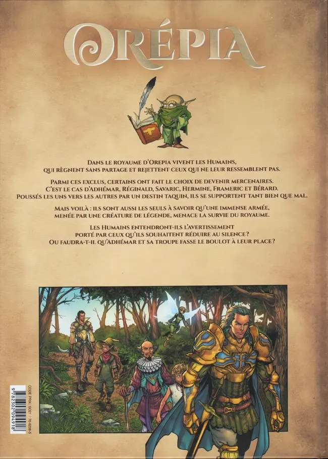 Verso de l'album Orépia Tome 1 L'héritier d'Atlantis