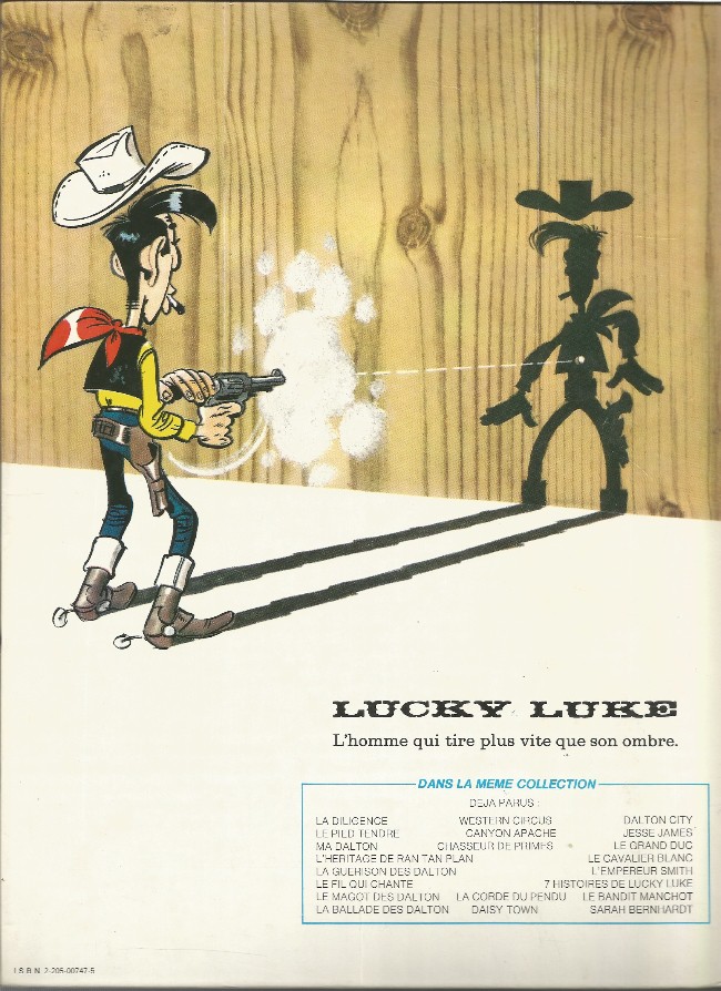 Verso de l'album Lucky Luke Tome 41 l'héritage de rantanplan