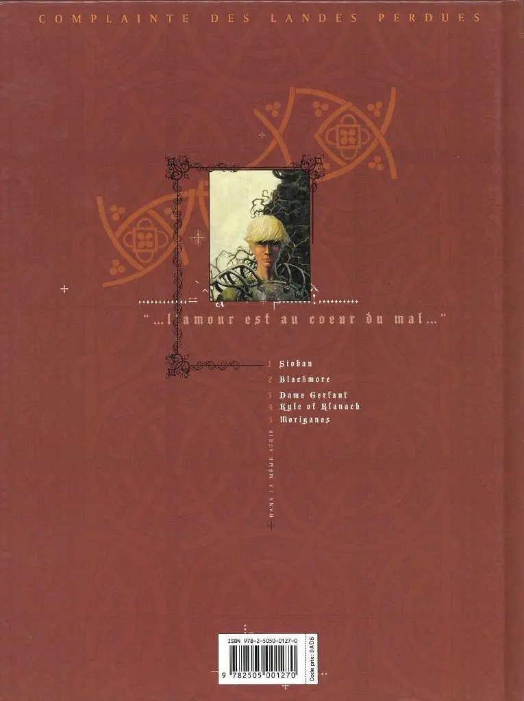 Verso de l'album Complainte des Landes perdues Sioban Tome 2 Blackmore