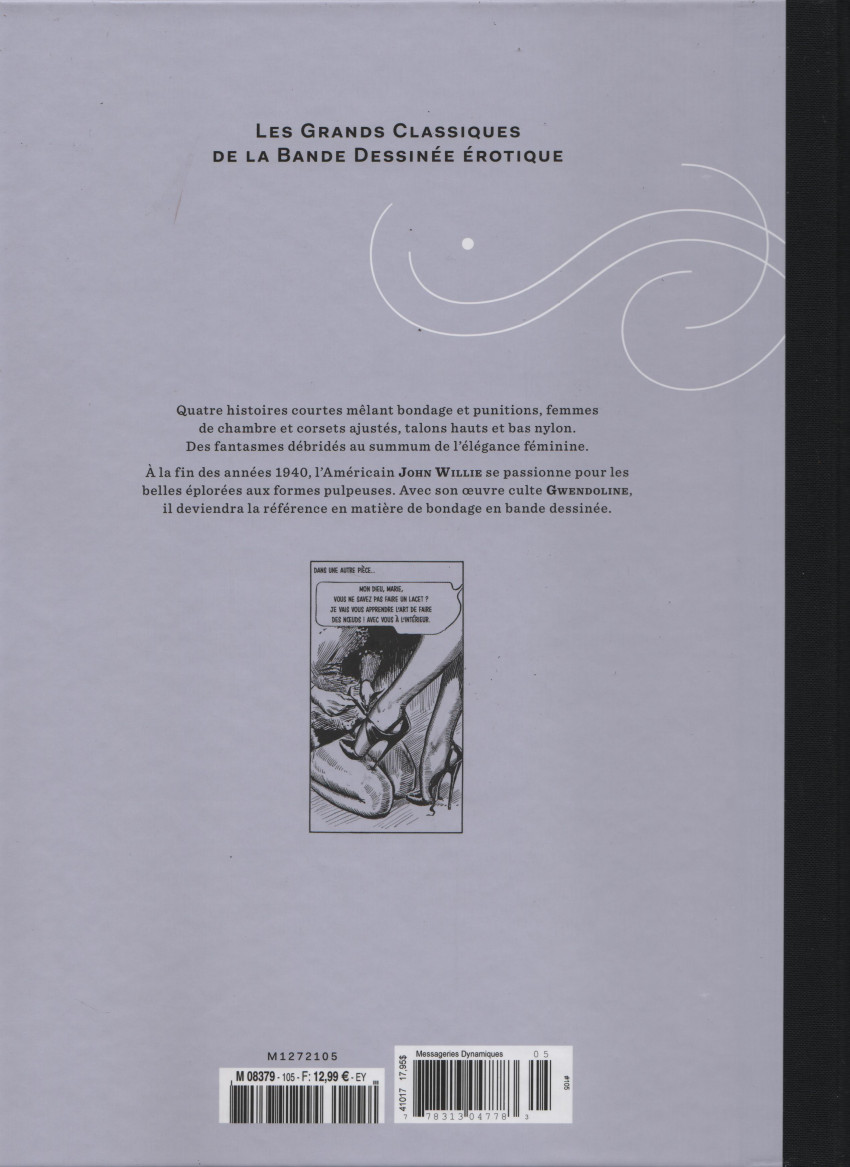 Verso de l'album Les Grands Classiques de la Bande Dessinée Érotique - La Collection Tome 105 Gwendoline - Tome 3