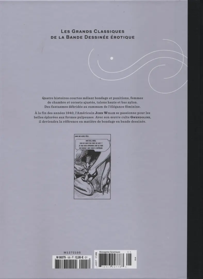 Verso de l'album Les Grands Classiques de la Bande Dessinée Érotique - La Collection Tome 105 Gwendoline - Tome 3