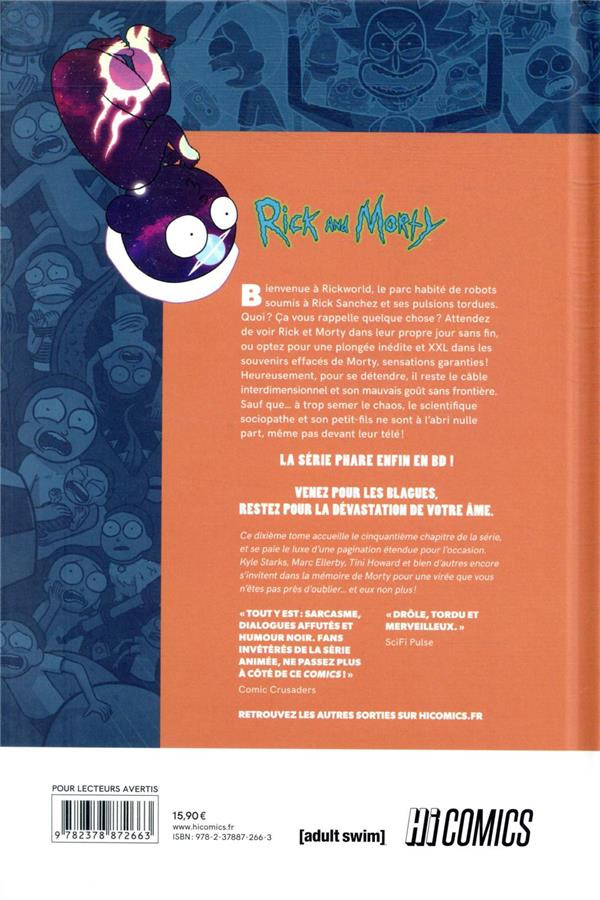 Verso de l'album Rick and Morty Tome 10