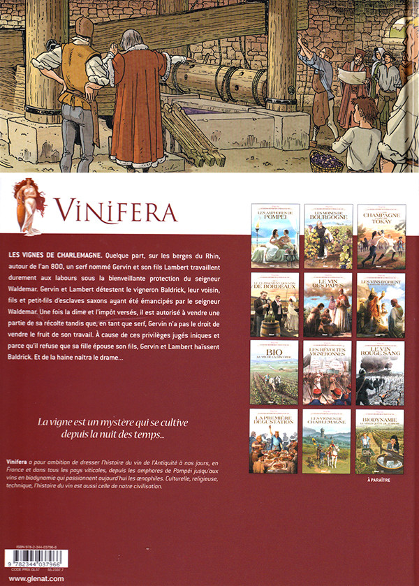 Verso de l'album Vinifera Tome 11 Les vignes de Charlemagne