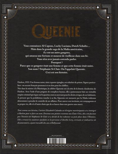 Verso de l'album Queenie La marraine de Harlem