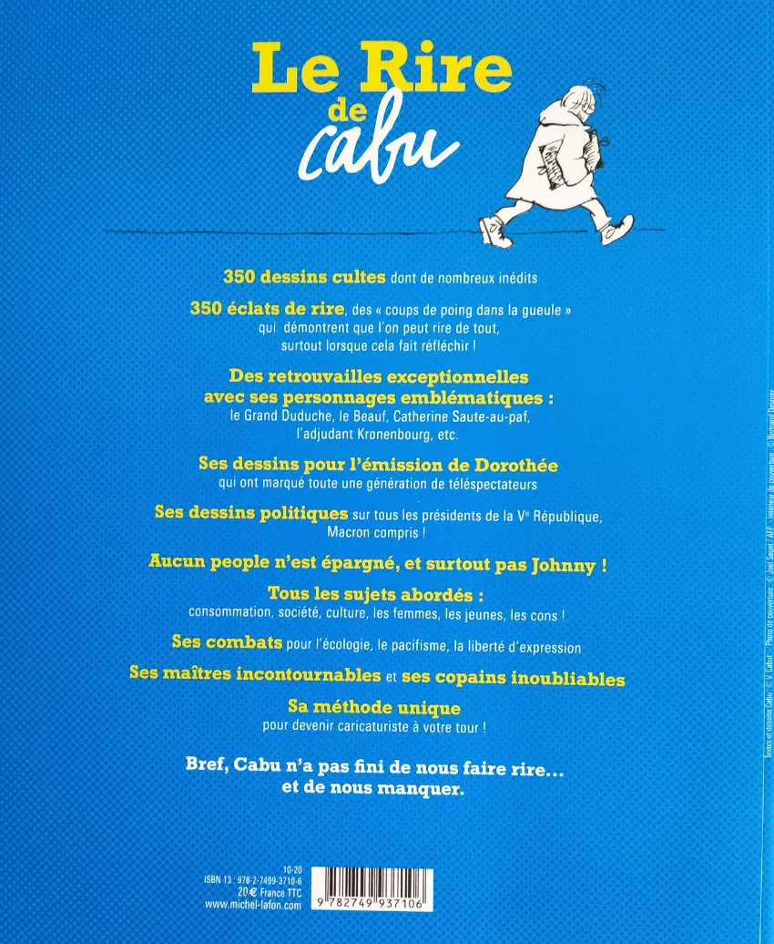 Verso de l'album Le rire de Cabu