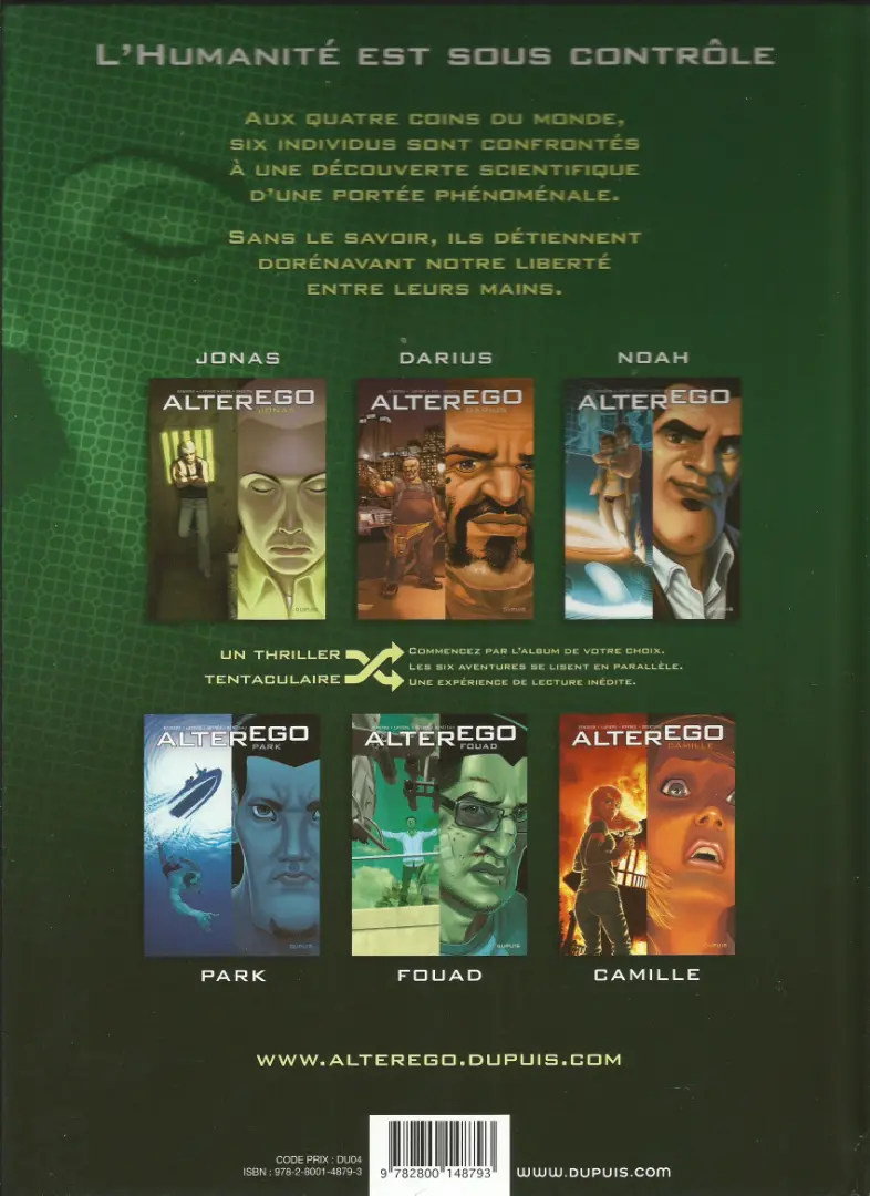 Verso de l'album Alter ego Tome 6 Jonas