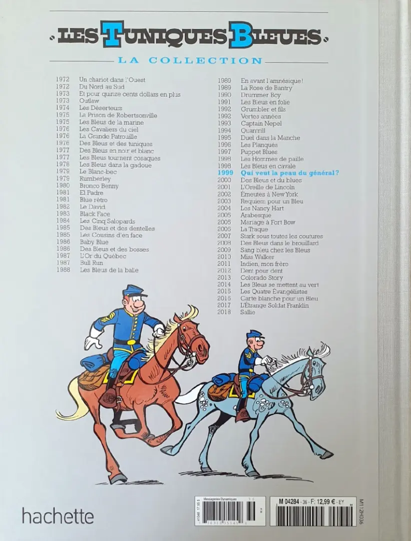 Verso de l'album Les Tuniques Bleues La Collection (Hachette) Tome 36 Qui veut la peau du Général ?