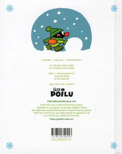 Verso de l'album Petit Poilu 3 histoires sous la neige