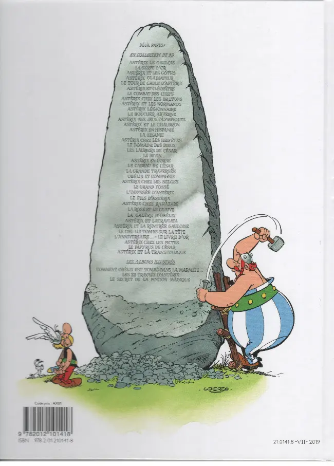 Verso de l'album Astérix Tome 9 Astérix et les Normands