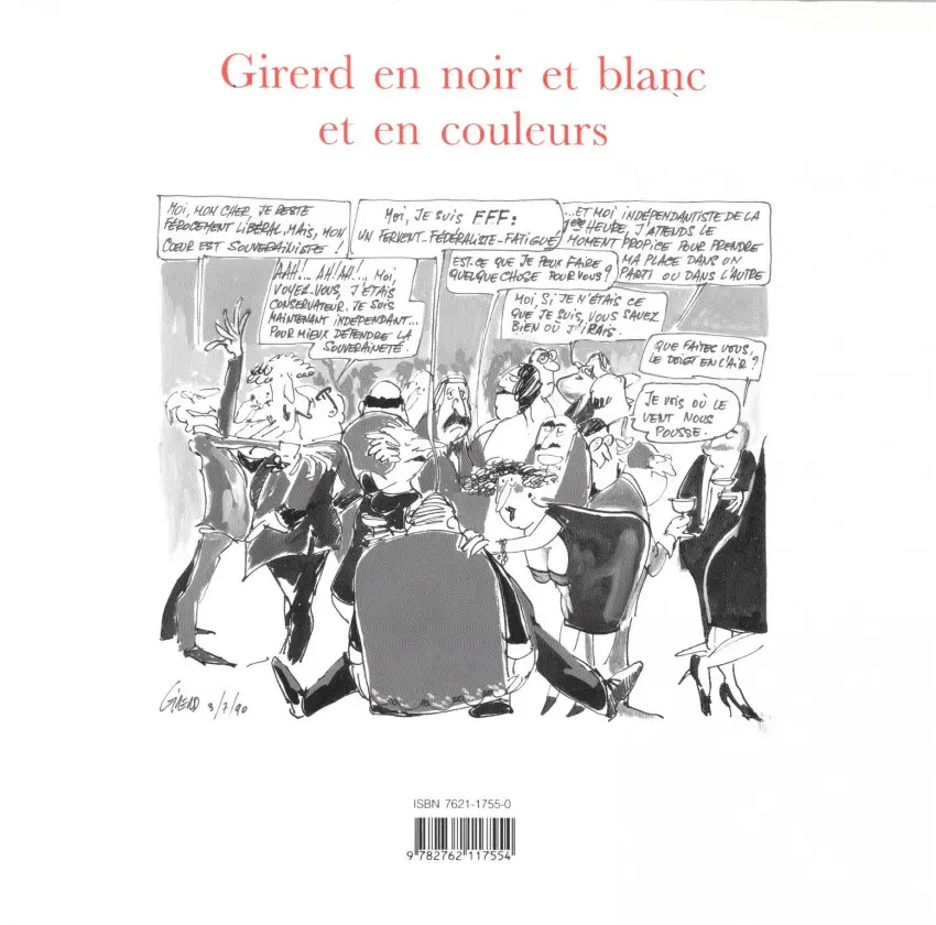 Verso de l'album Aide-mémoire