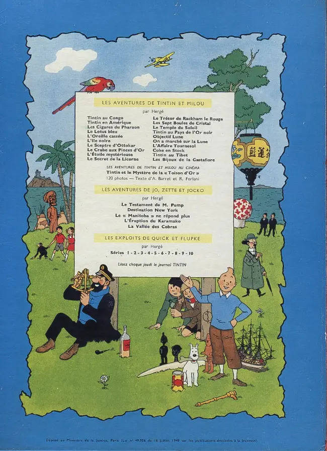 Verso de l'album Les Aventures de Jo, Zette et Jocko Tome 2 Destination New-York