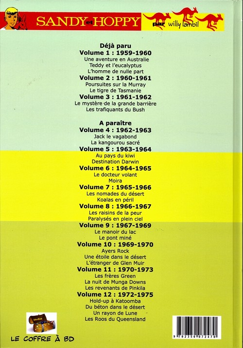 Verso de l'album Sandy & Hoppy Intégrale volume 3: 1961-1962