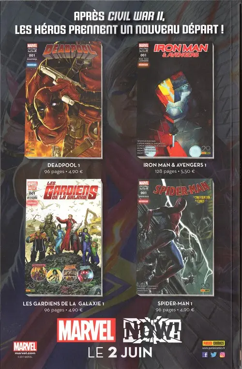 Verso de l'album Civil War II Extra Tome 5