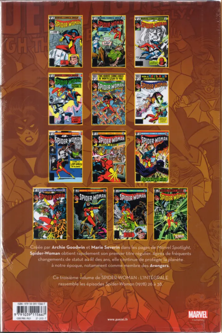 Verso de l'album Spider-Woman - L'intégrale Tome 3 1980-1981