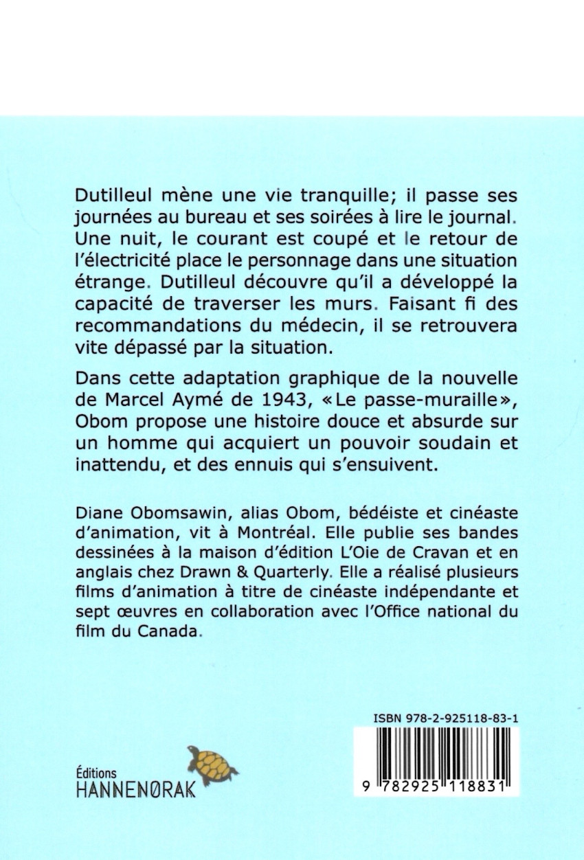 Verso de l'album Le passe-muraille