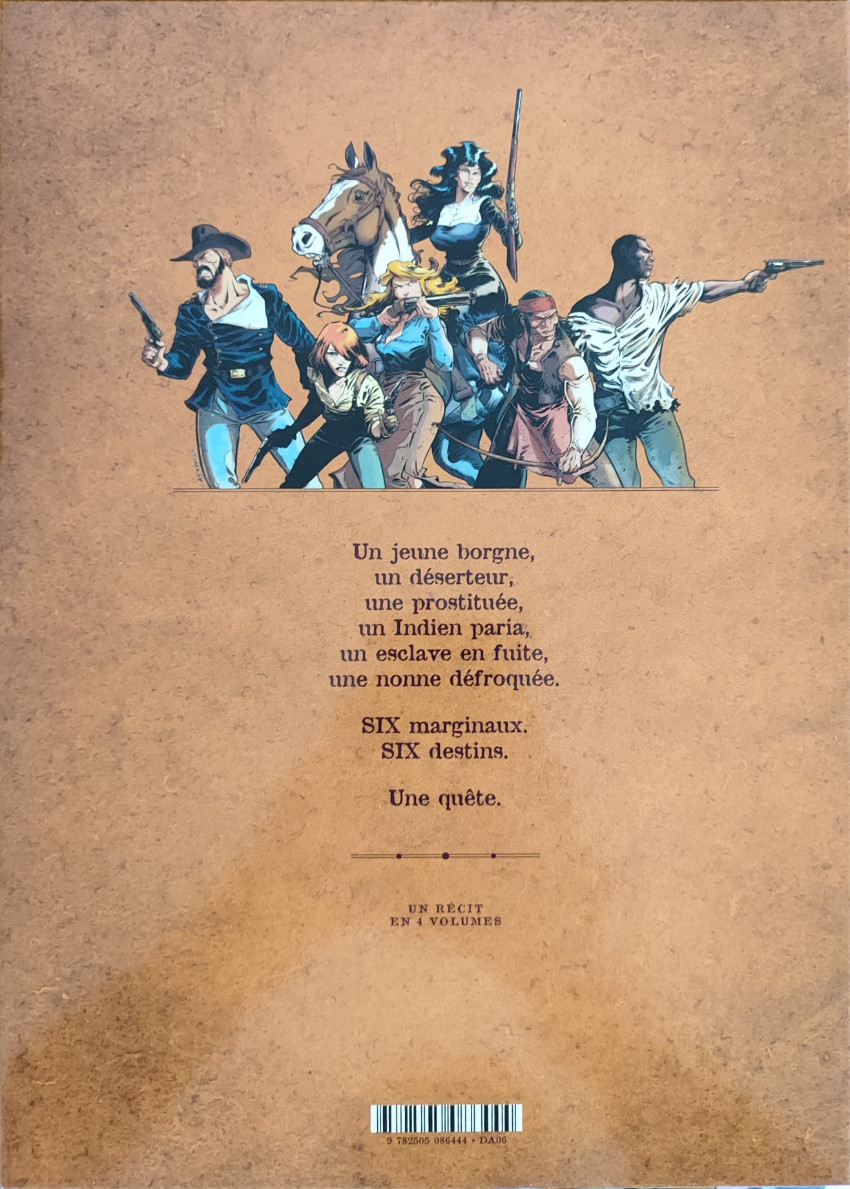 Verso de l'album Six Première partie Le massacre de Tanque Verde