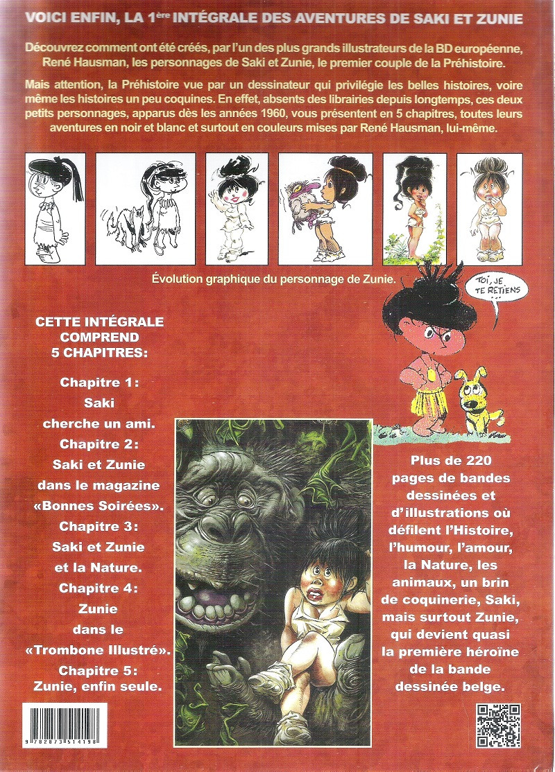 Verso de l'album Saki et Zunie Intégrale