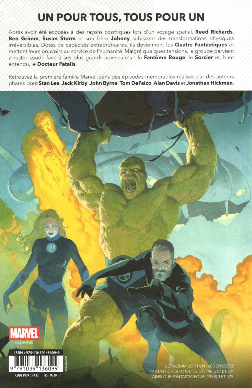 Verso de l'album Marvel Heroes Tome 3 Fantastic Four