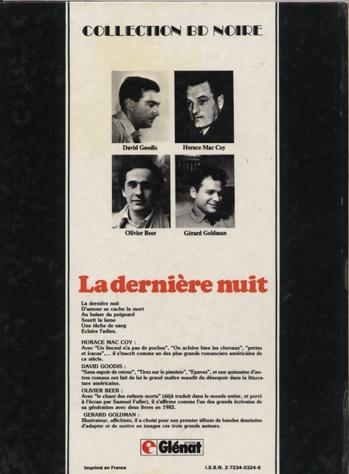 Verso de l'album La Dernière nuit