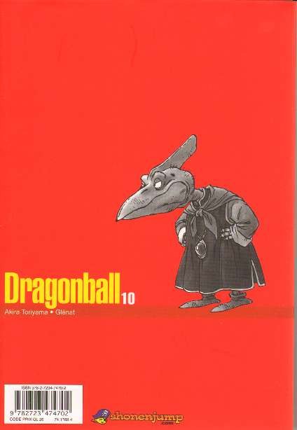 Verso de l'album Dragon Ball 10