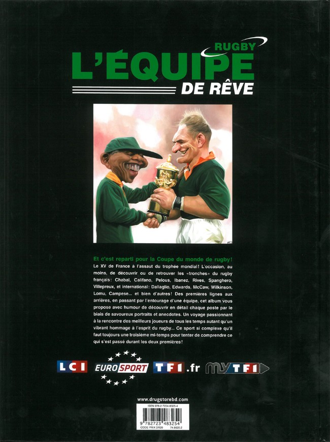 Verso de l'album L'Équipe de rêve - Légendes Tome 1 Rugby