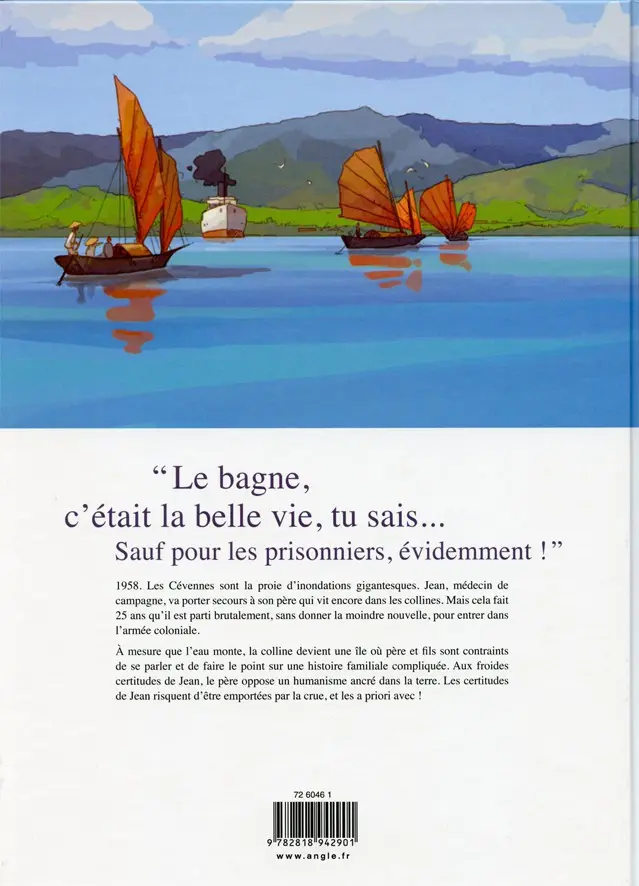 Verso de l'album L'Île aux remords