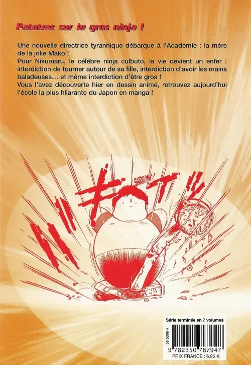 Verso de l'album L'Académie des Ninjas Tome 6