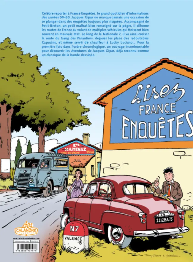 Verso de l'album Une aventure de Jacques Gipar Intégrale Premières aventures