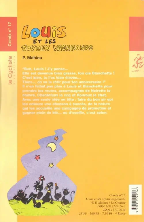 Verso de l'album Louis et les joyeux vagabonds
