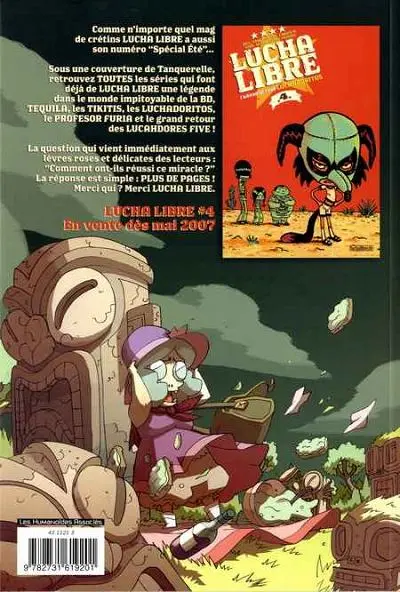 Verso de l'album Lucha Libre Tome 3 Hele mei hoohiwahiwa: Les Tikitis