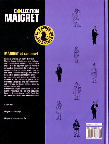 Verso de l'album Maigret Tome 1 Maigret et son mort