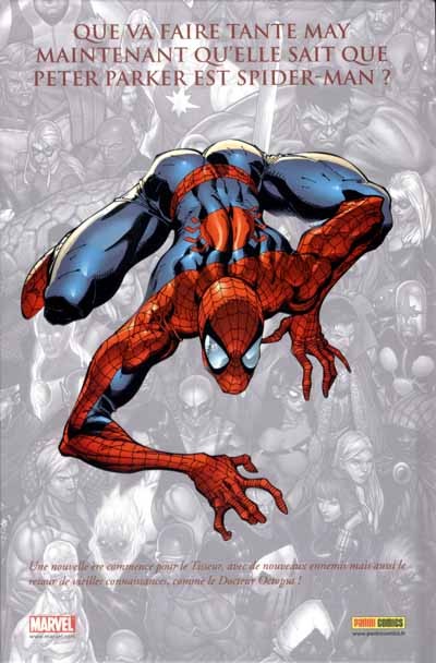 Verso de l'album Marvel Tome 1 Spider-Man