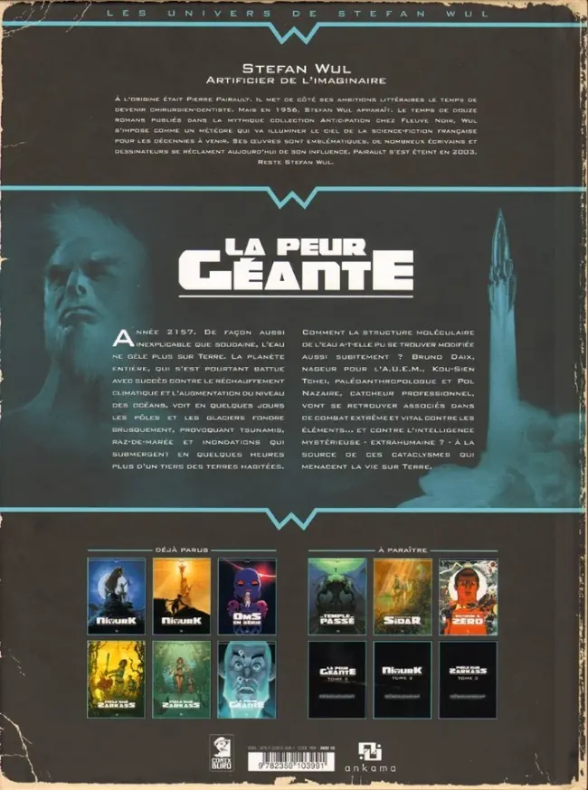 Verso de l'album La Peur géante Tome 1 La révolte des océans