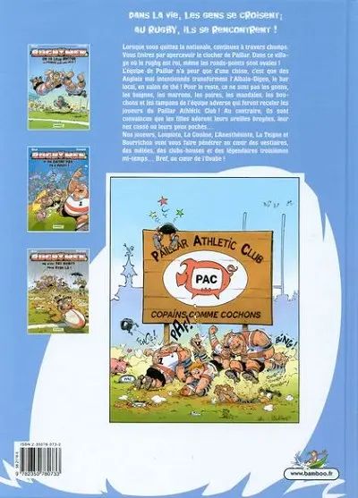 Verso de l'album Les Rugbymen Tome 3 On n'est pas venus pour être là !