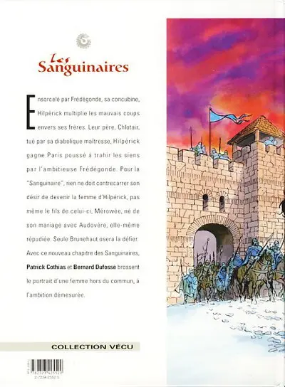 Verso de l'album Les sanguinaires Tome 2 le grand partage