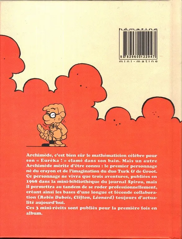 Verso de l'album Archimède