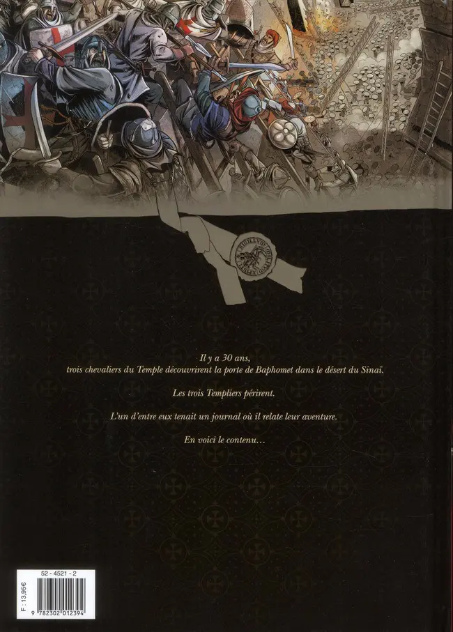 Verso de l'album Templier Tome 1 Dans les murailles de Tyr