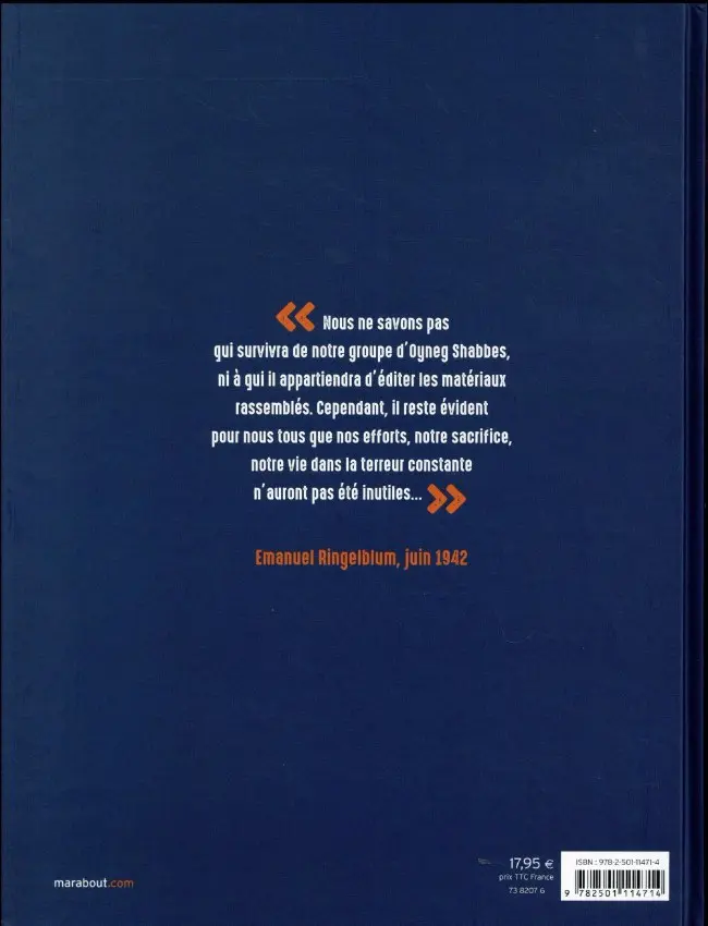 Verso de l'album Varsovie, Varsovie Ils vont sauver les archives de l'oubli