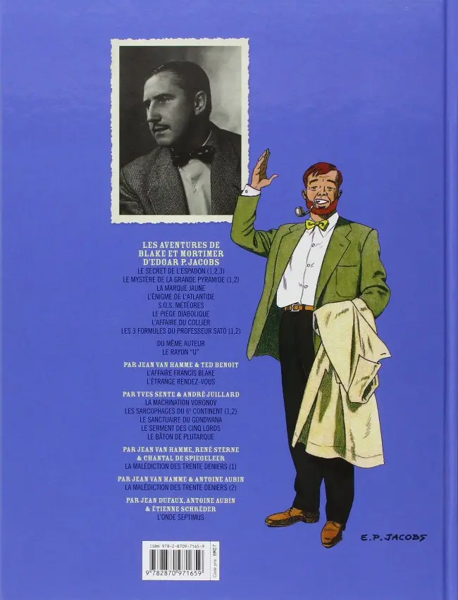 Verso de l'album Blake et Mortimer Tome 1 Le Secret de l'Espadon