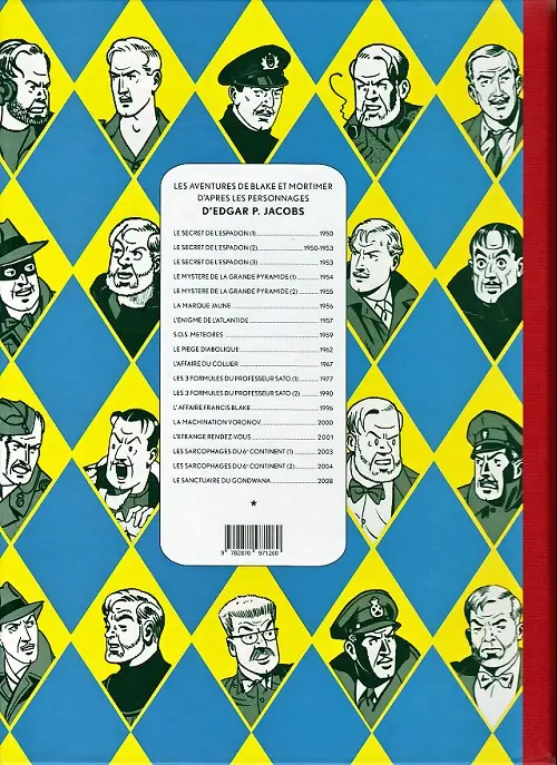 Verso de l'album Blake et Mortimer Tome 7 L'énigme de l'Atlantide