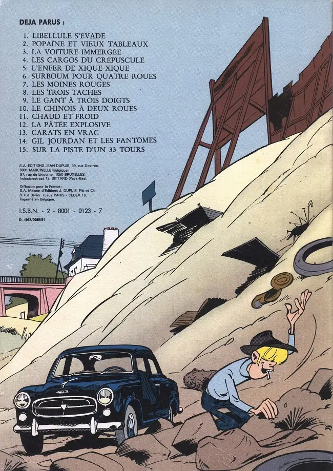 Verso de l'album Gil Jourdan Tome 8 Les 3 taches