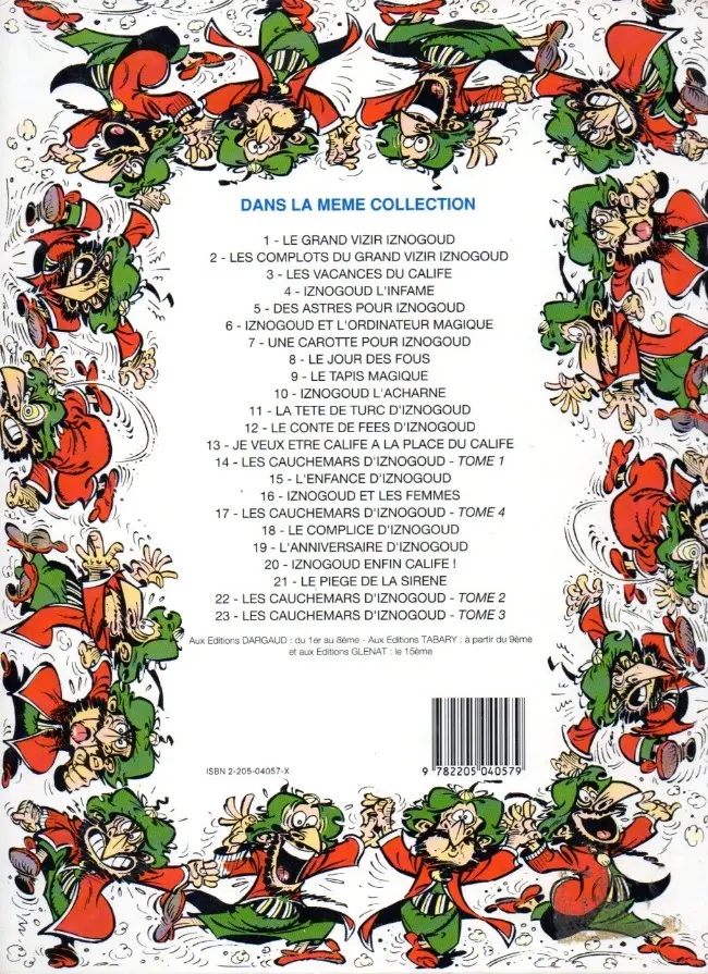 Verso de l'album Iznogoud Tome 3 Iznogoud et les vacances du Calife