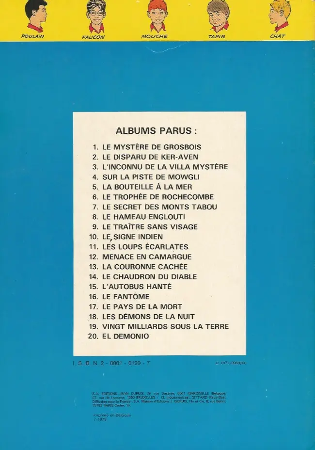 Verso de l'album La Patrouille des Castors Tome 9 Le Traître sans visage