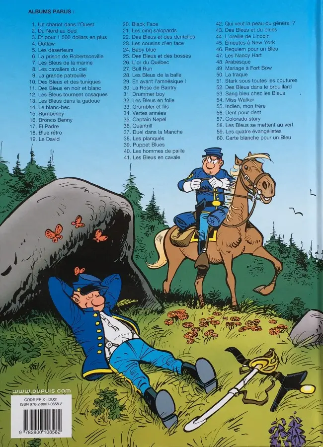 Verso de l'album Les Tuniques Bleues Tome 1 Un chariot dans l'Ouest