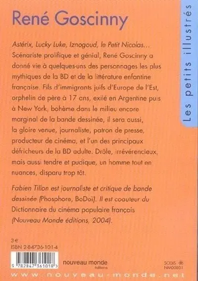 Verso de l'album René Goscinny