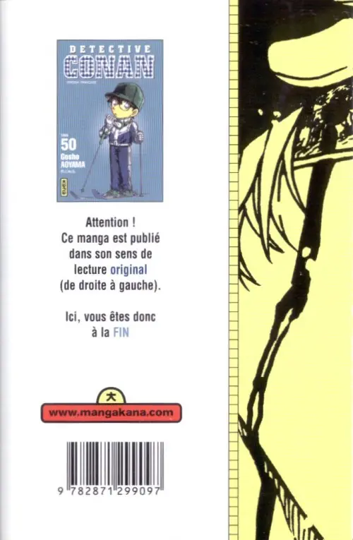 Verso de l'album Détective Conan Tome 50
