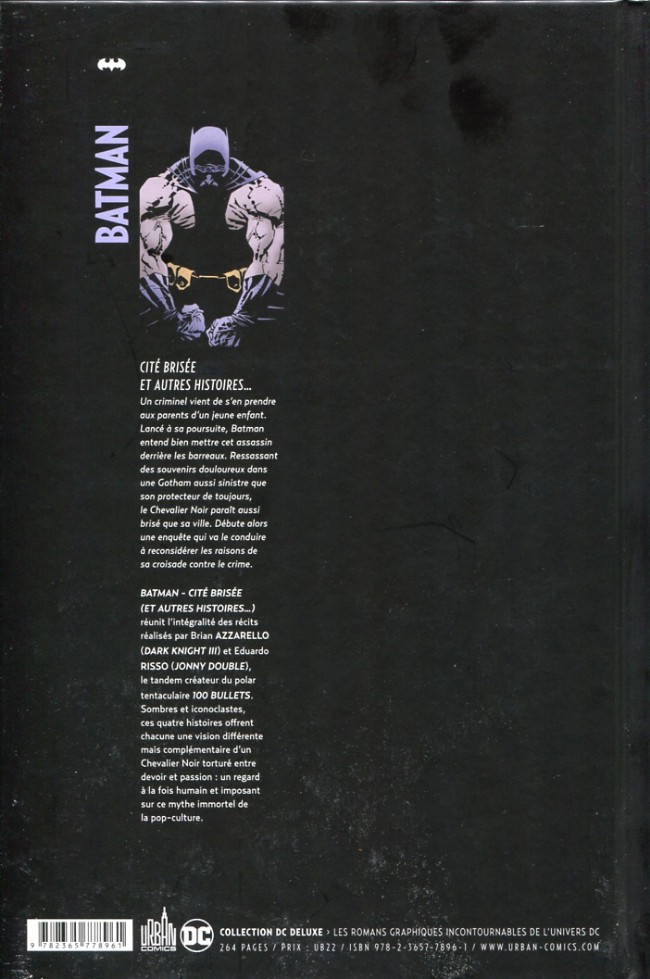 Verso de l'album Batman : Cité Brisée et autres histoires... Cité Brisée et autres histoires...