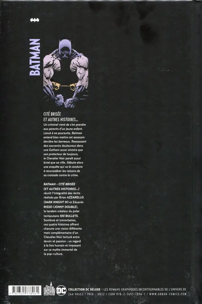Verso de l'album Batman : Cité Brisée et autres histoires...