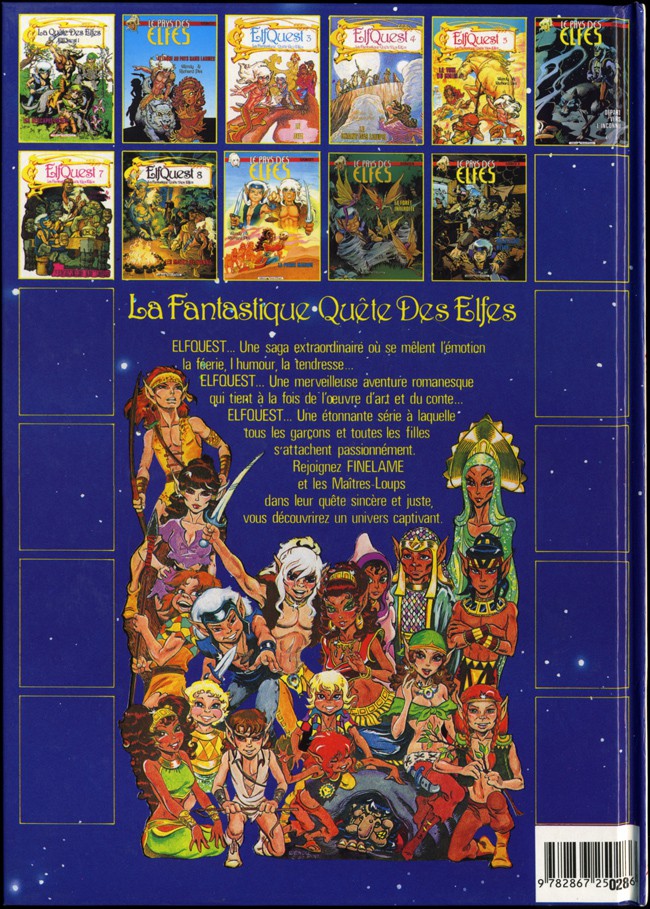 Verso de l'album ElfQuest - La Fantastique quête des elfes Tome 11 La montagne bleue