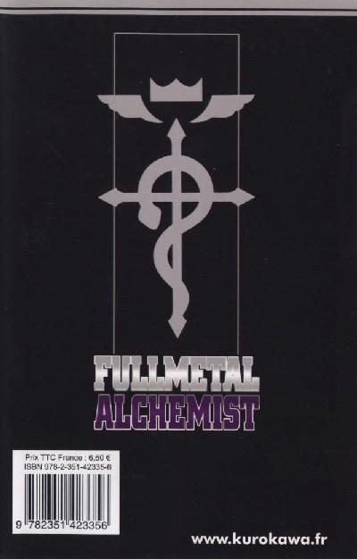 Verso de l'album FullMetal Alchemist Tome 19